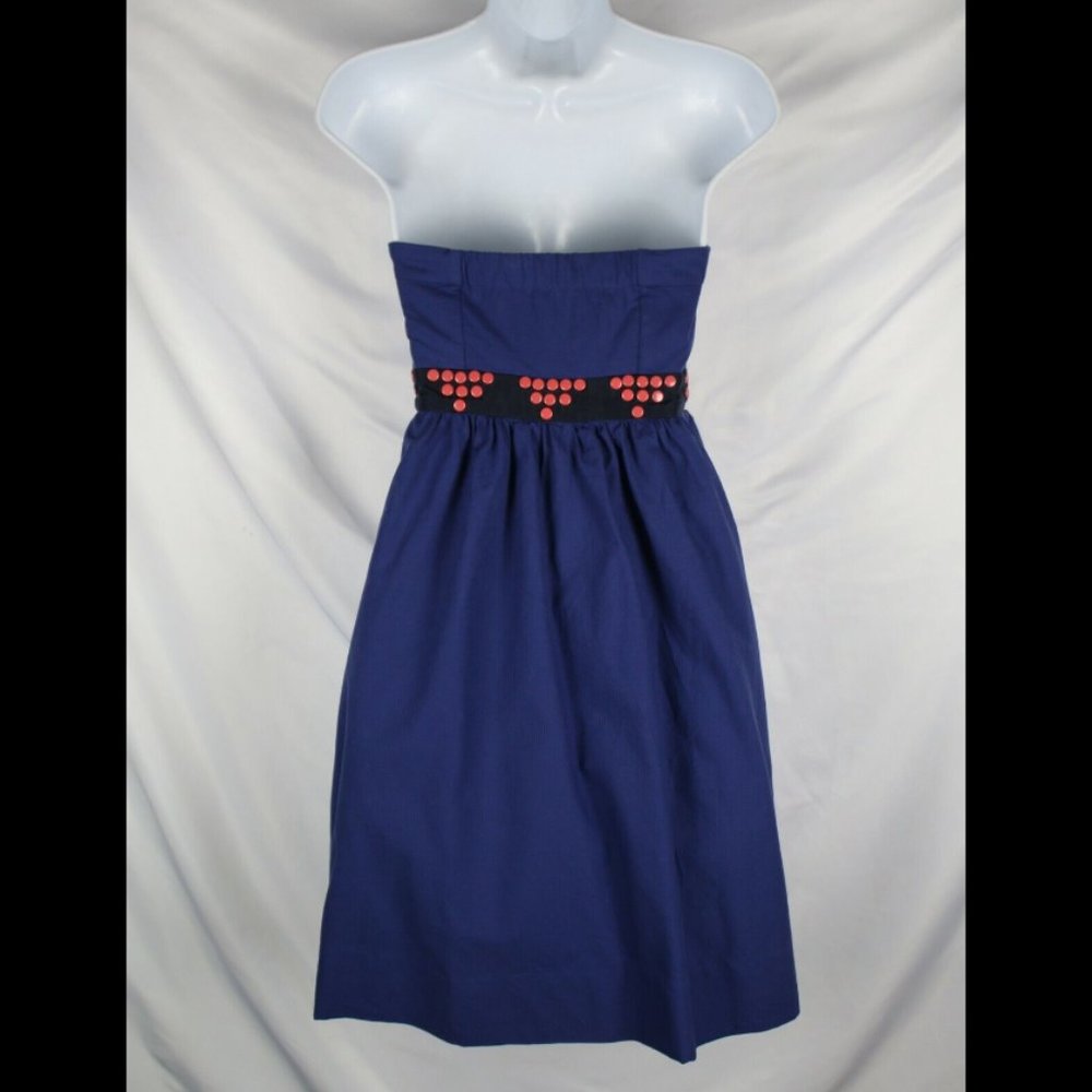 Anthropologie Blue Fairy Cake Dress By Floreat Size 2 - Picture 7 of 13
